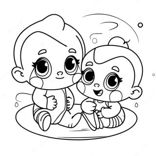 Adorable Cry Babies Playing Together Coloring Page 6017-4911