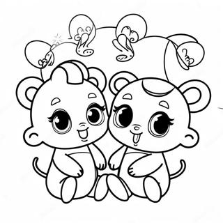 Adorable Cry Babies Playing Together Coloring Page 6017-4912