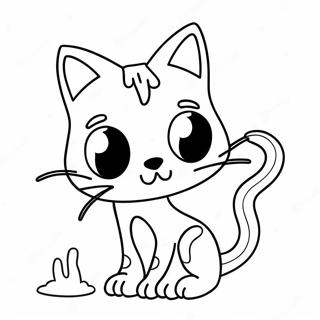 Spooky Siren Head With Cartoon Cat Coloring Page 60184-48285