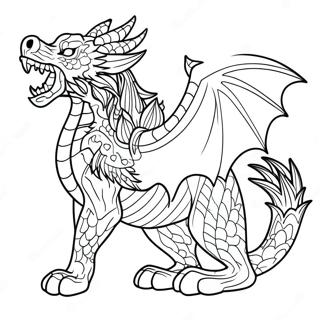 Wolf Dragon Coloring Page 60203-48299