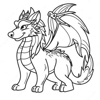 Wolf Dragon Coloring Page 60203-48300