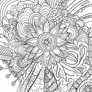 Trippy Illusion Mandala Coloring Page 60223-48311