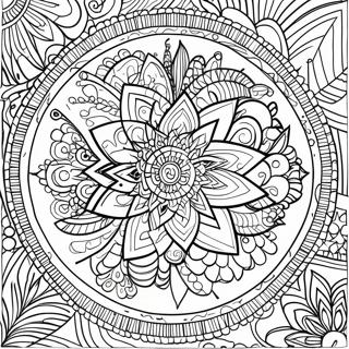 Trippy Illusion Mandala Coloring Page 60223-48312