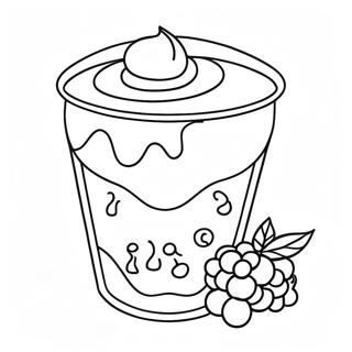 Yogurt Cup With Colorful Fruits Coloring Page 60273-48358