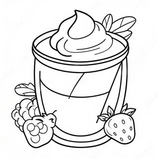 Yogurt Cup With Colorful Fruits Coloring Page 60273-48360