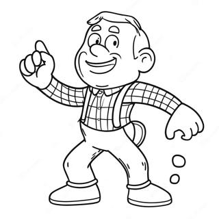 Doug Funny In Action Coloring Page 60294-48374