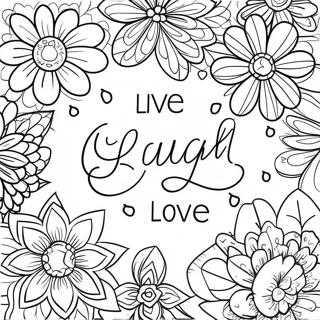 Live Laugh Love Inspirational Quote Coloring Page 60353-48413