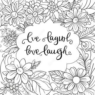 Live Laugh Love Inspirational Quote Coloring Page 60353-48414