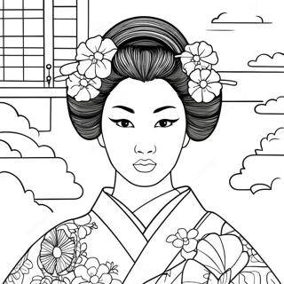 Geisha Coloring Page 60363-48428