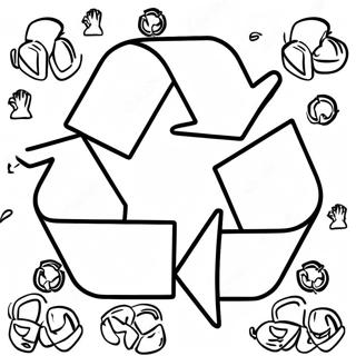 Recycling Symbol Coloring Page 6036-4930