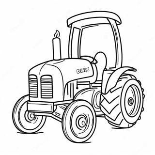 Happy Birthday Tractor Coloring Page 60373-48436