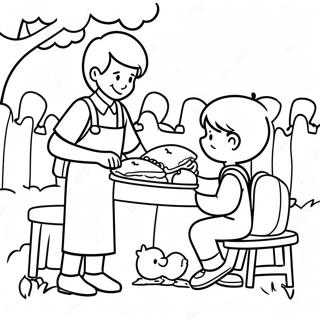 Kind Neighbors Helping Each Other Coloring Page 60384-48443