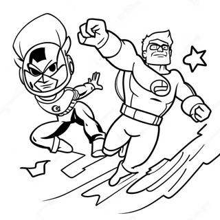 Captain Man And Kid Danger Coloring Page 60393-48446