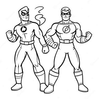 Captain Man And Kid Danger Coloring Page 60393-48448