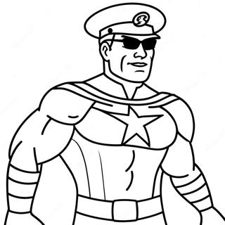 Captain Man In Action Coloring Page 60394-48449