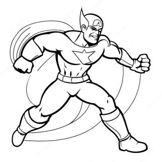 Captain Man In Action Coloring Page 60394-48452