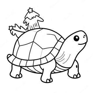 Christmas Turtle Coloring Page 60403-48453