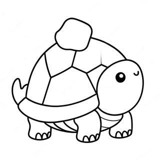 Cute Christmas Turtle With Santa Hat Coloring Page 60404-48476