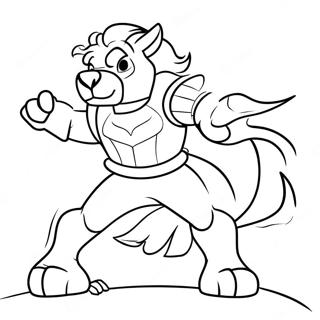 Brave Underdog Hero Coloring Page 60454-48493