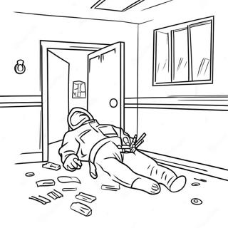 Mysterious Crime Scene Coloring Page 60464-48503