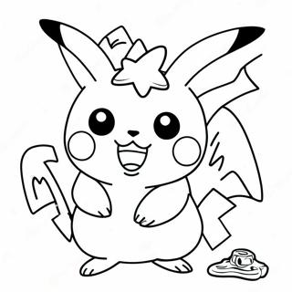 Halloween Pikachu Coloring Page 6046-4933