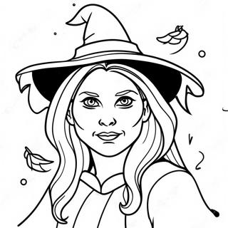 Creepy Salem Witch Coloring Page 60504-48533