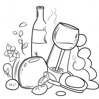 Paint And Sip Party Coloring Page 60513-48542