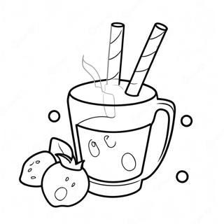 Colorful Paint And Sip Scene Coloring Page 60514-48540