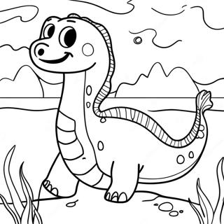 Friendly Loch Ness Monster Coloring Page 60524-48549