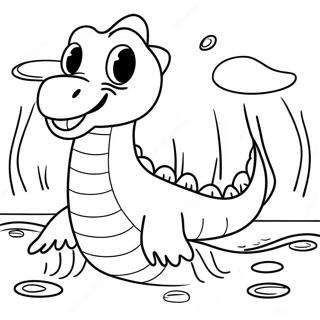 Friendly Loch Ness Monster Coloring Page 60524-48550