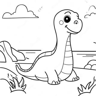 Friendly Loch Ness Monster Coloring Page 60524-48552