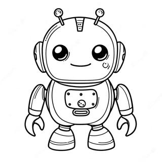 Friendly Robot Coloring Page 60534-48557