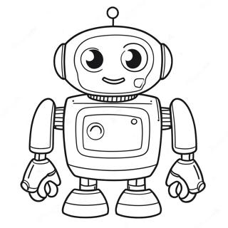 Friendly Robot Coloring Page 60534-48558