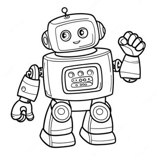 Friendly Robot Coloring Page 60534-48559