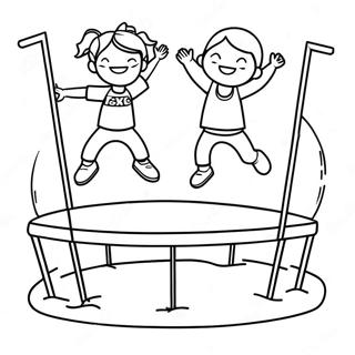 Trampoline Fun With Friends Coloring Page 60563-48578