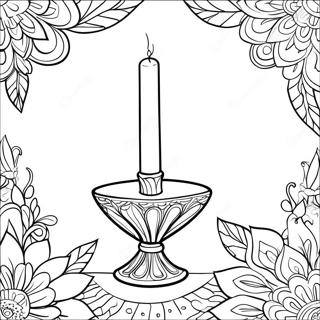 Shabbat Candles Coloring Pages