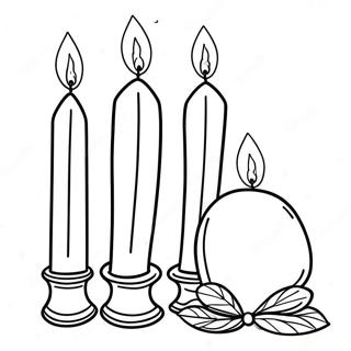 Shabbat Candles Coloring Page 60573-48586