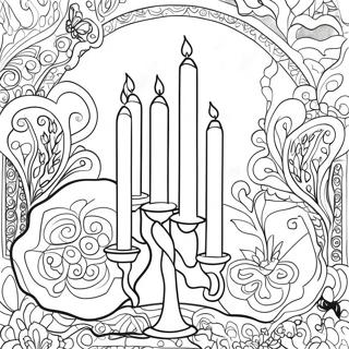 Shabbat Candles Coloring Page 60573-48587