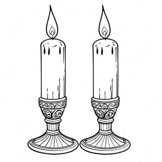 Shabbat Candles Coloring Page 60573-48588