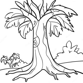 Colorful Chicka Chicka 123 Tree Coloring Page 60584-48604