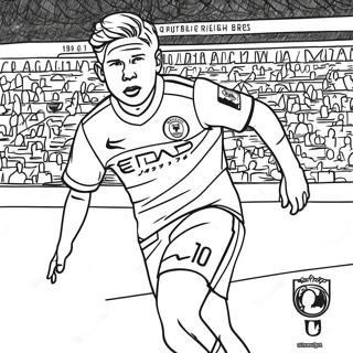 Kevin De Bruyne Action Shot Coloring Page 60593-48597