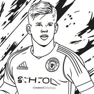 Kevin De Bruyne Action Shot Coloring Page 60593-48599