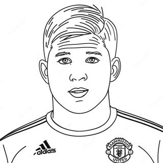 Kevin De Bruyne Action Shot Coloring Page 60593-48600