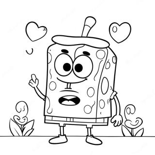 Spongebob Valentines Coloring Pages