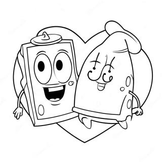 Spongebob And Patrick Heart Shaped Coloring Page 60604-48616