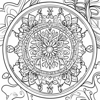 Easy Mindfulness Mandala Coloring Page 60623-48626