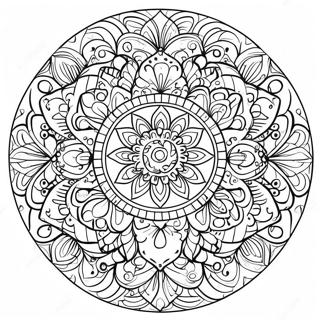 Easy Mindfulness Mandala Coloring Page 60623-48628