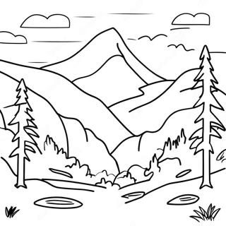 Beautiful Appalachian Mountains Coloring Page 60674-48671