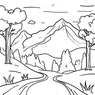 Beautiful Appalachian Mountains Coloring Page 60674-48672