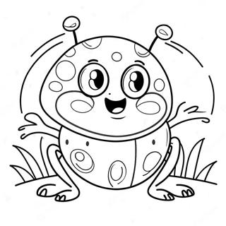 Happy Grouchy Ladybug Coloring Page 60684-48678